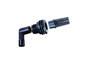 1/2" Slip Bulkhead Kit with Slip Elbow and Slip Screen