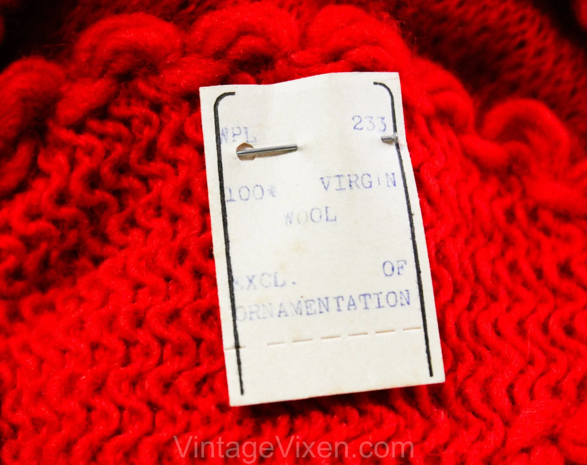 1950s Child's Hat - 40s 50s Girl's Red Winter Knit Cap with Fur Pom Pom & Ear Flaps - Age 2 to 4 NWT Deadstock - Topknot - Ties Under Chin