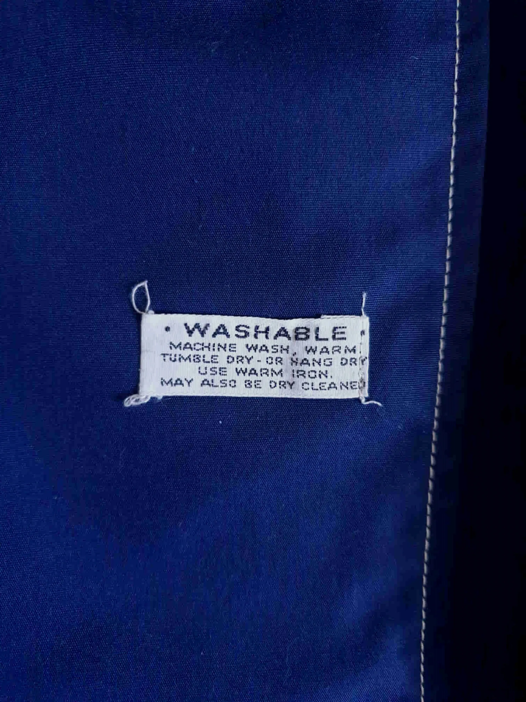1970s Navy Blue Mini Raincoat - M