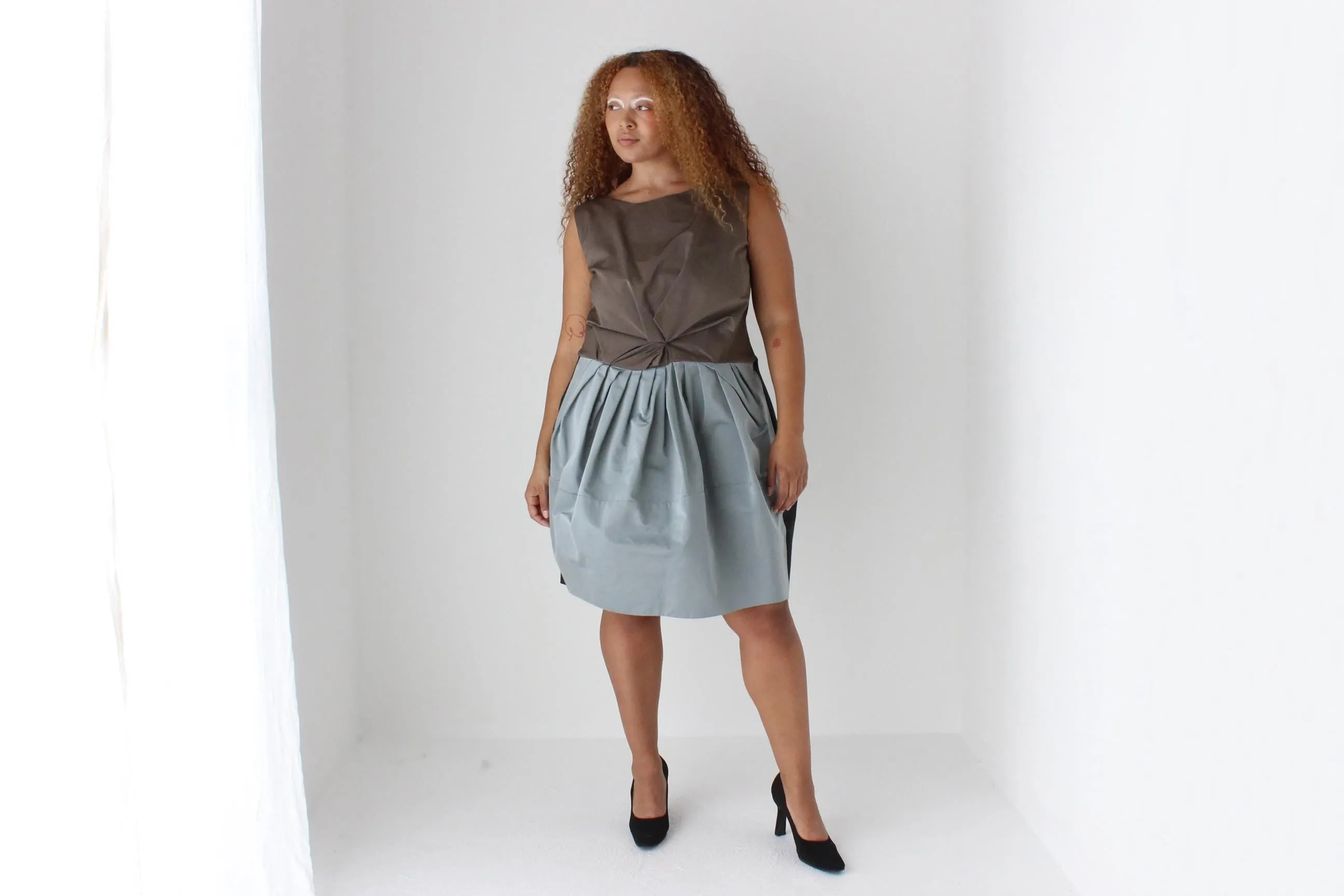 2000s MARNI Textural Wool & Silk Cocktail Dress