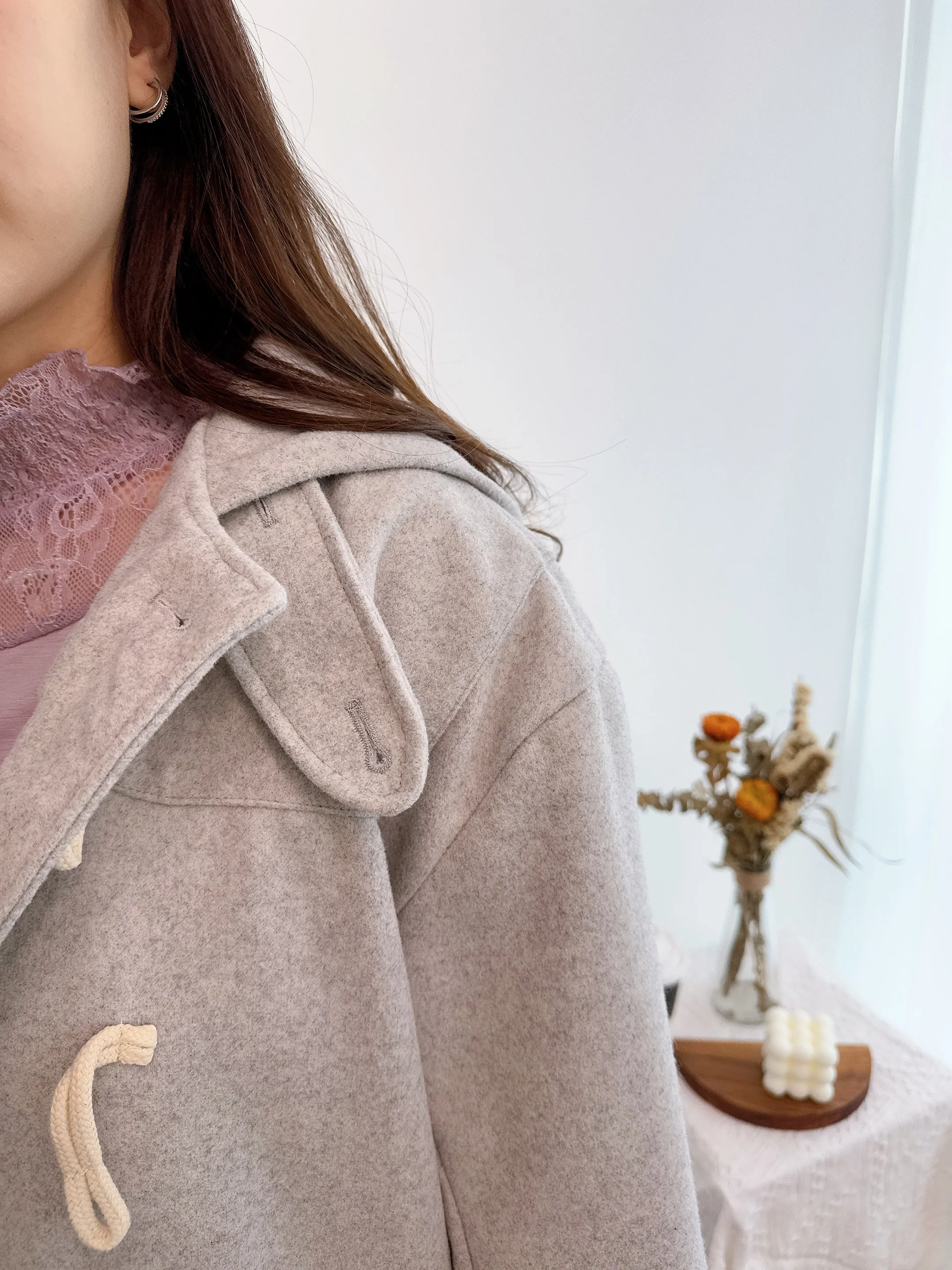 2412079 MMO Knit Sole Duffle Coat - Grey