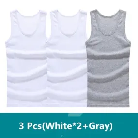 3-Pack Men’s 100% Cotton Seamless Sleeveless Undershirts – Comfortable Tank Vests