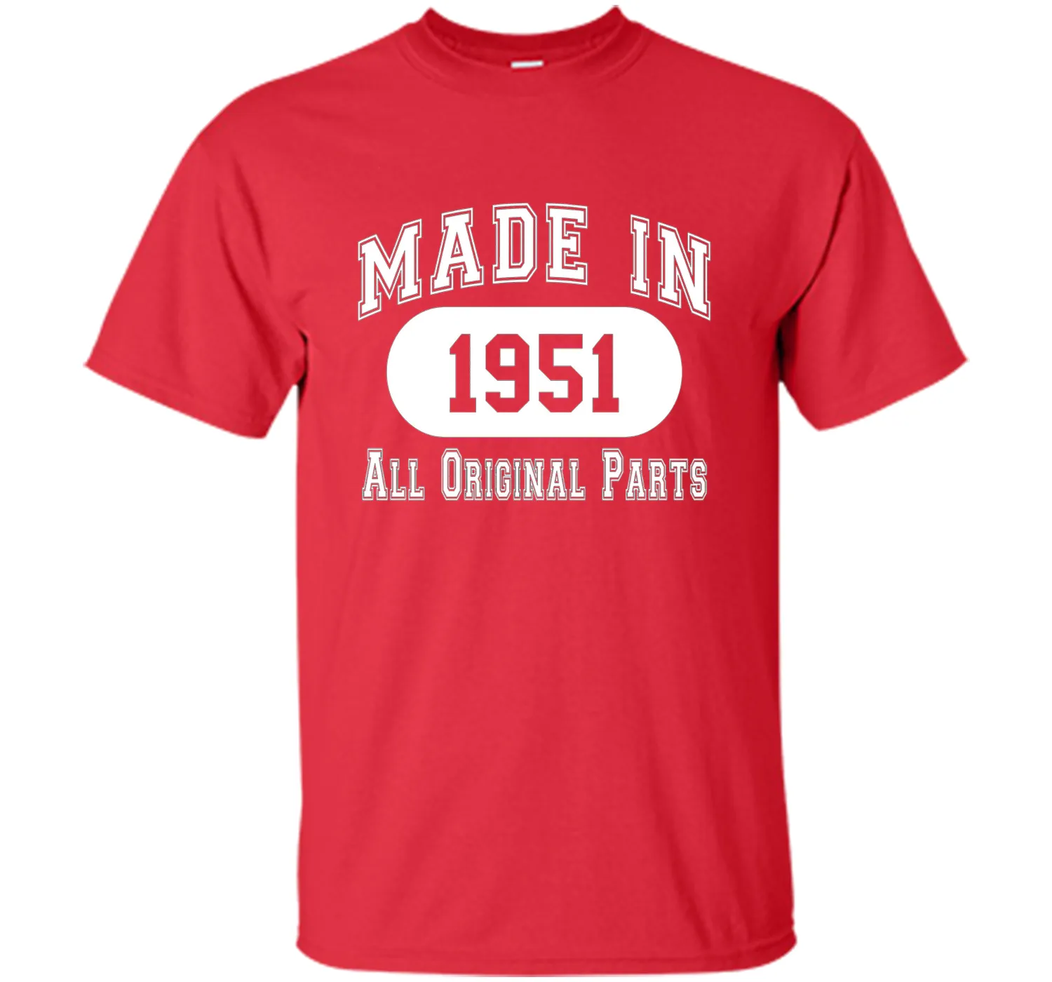 65th Birthday Gift Made In 1951 All Original Parts T-Shirt