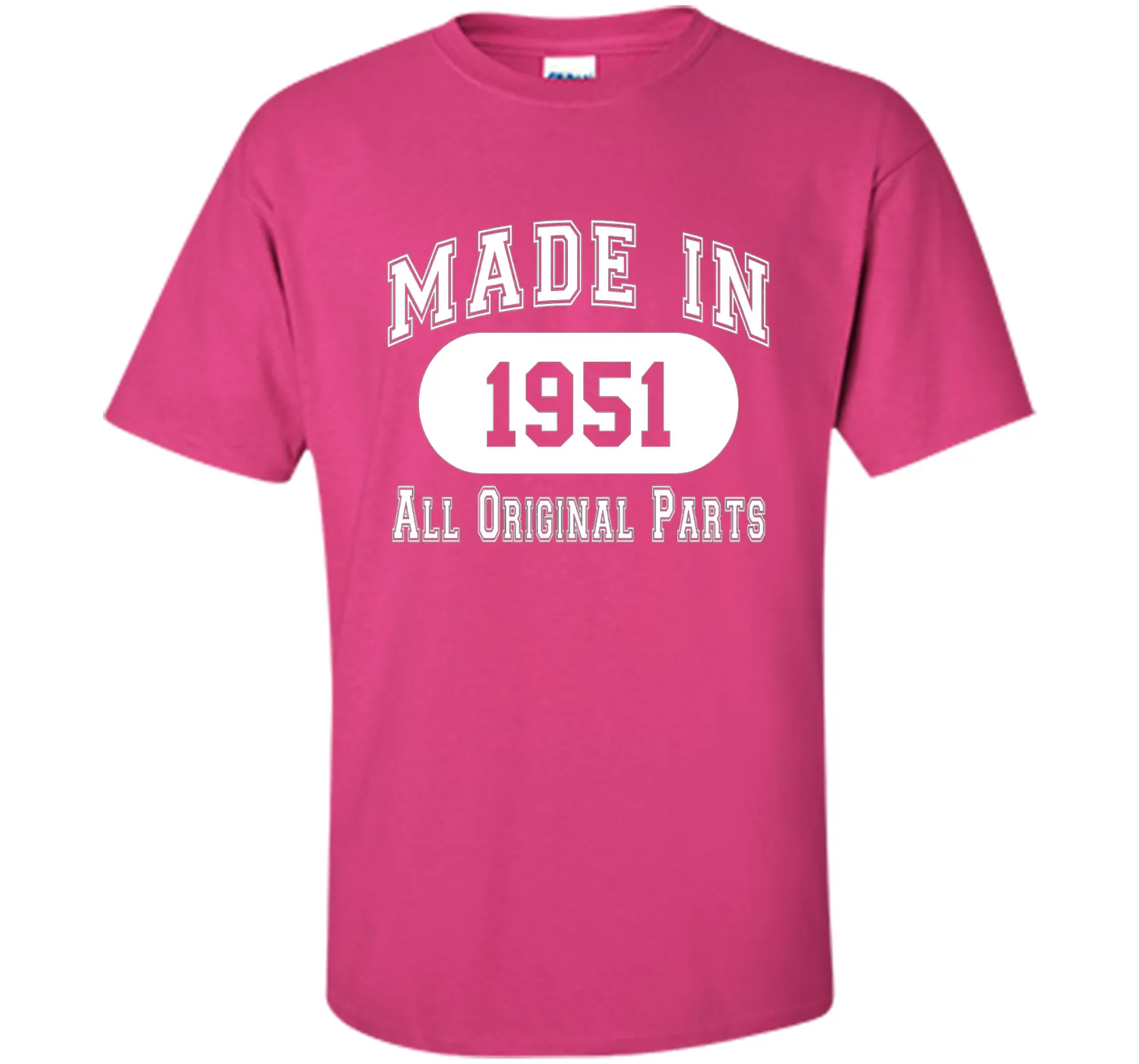 65th Birthday Gift Made In 1951 All Original Parts T-Shirt