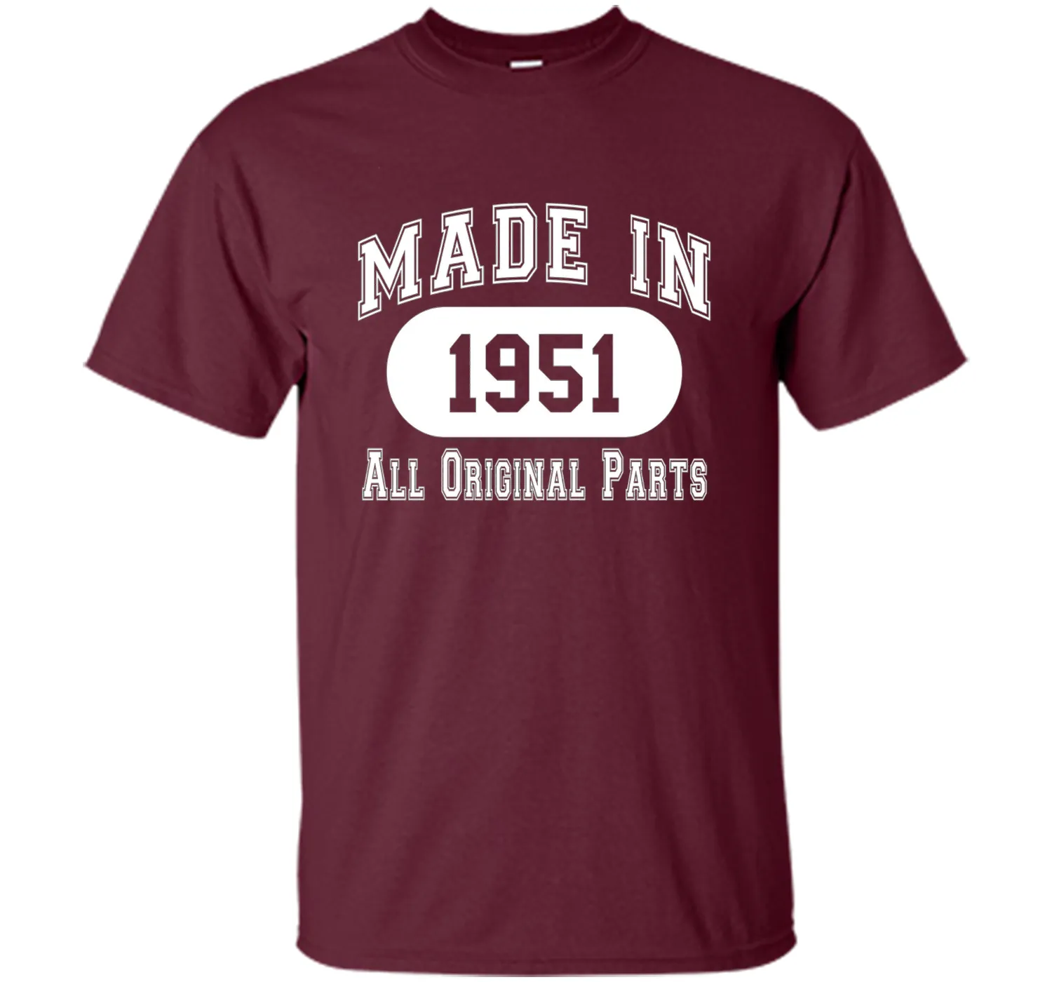 65th Birthday Gift Made In 1951 All Original Parts T-Shirt