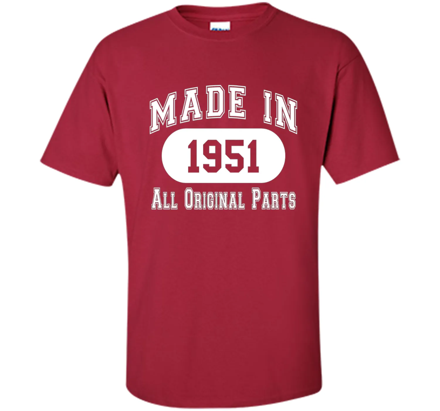65th Birthday Gift Made In 1951 All Original Parts T-Shirt