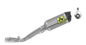71179hk Arrow Yamaha Yzf R1 2017-2024 Titanium Race-Tech Silencer With Carbon End Cap   2:1 Link Pipe For Original Collectors