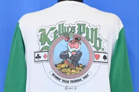 80s Kelly's Pub Raglan Henley Irish Savannah GA t-shirt Large