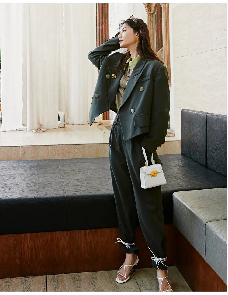 8GIRLS BLAZER AND RELAXED TAILORED TROUSER CO ORD