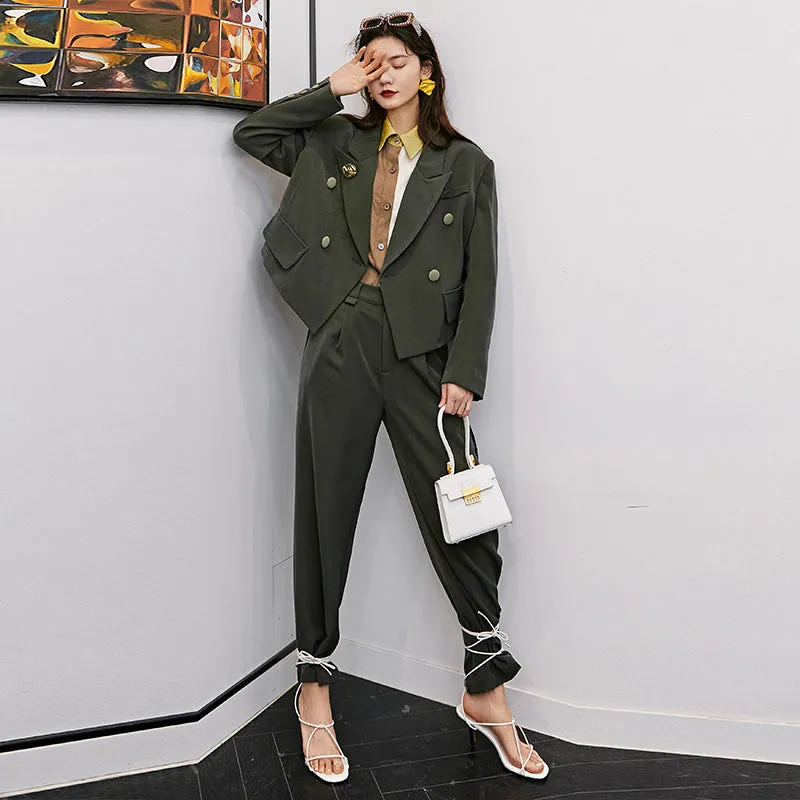 8GIRLS BLAZER AND RELAXED TAILORED TROUSER CO ORD