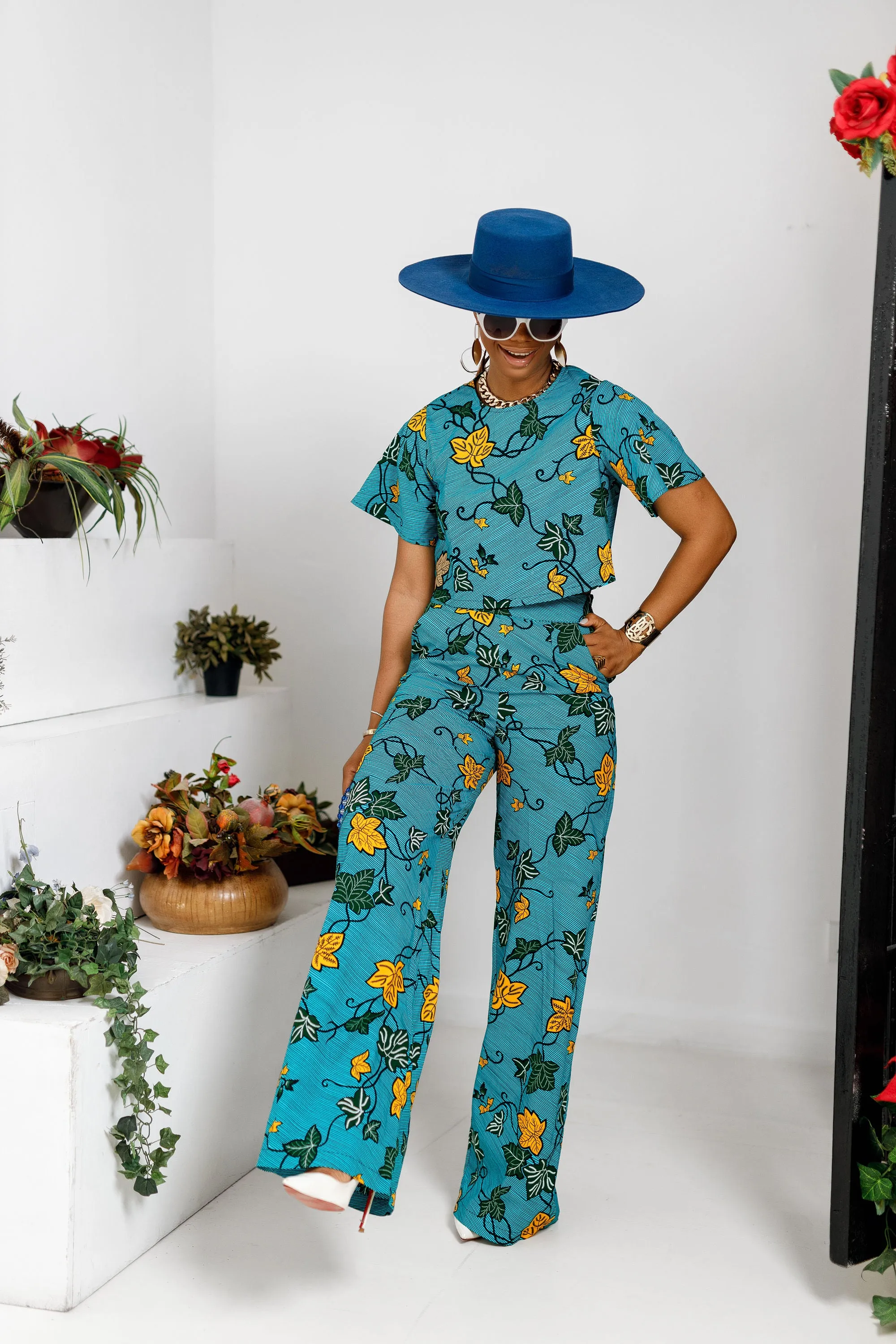 ADUN AFRICAN PRINT HIGH WAIST PANT