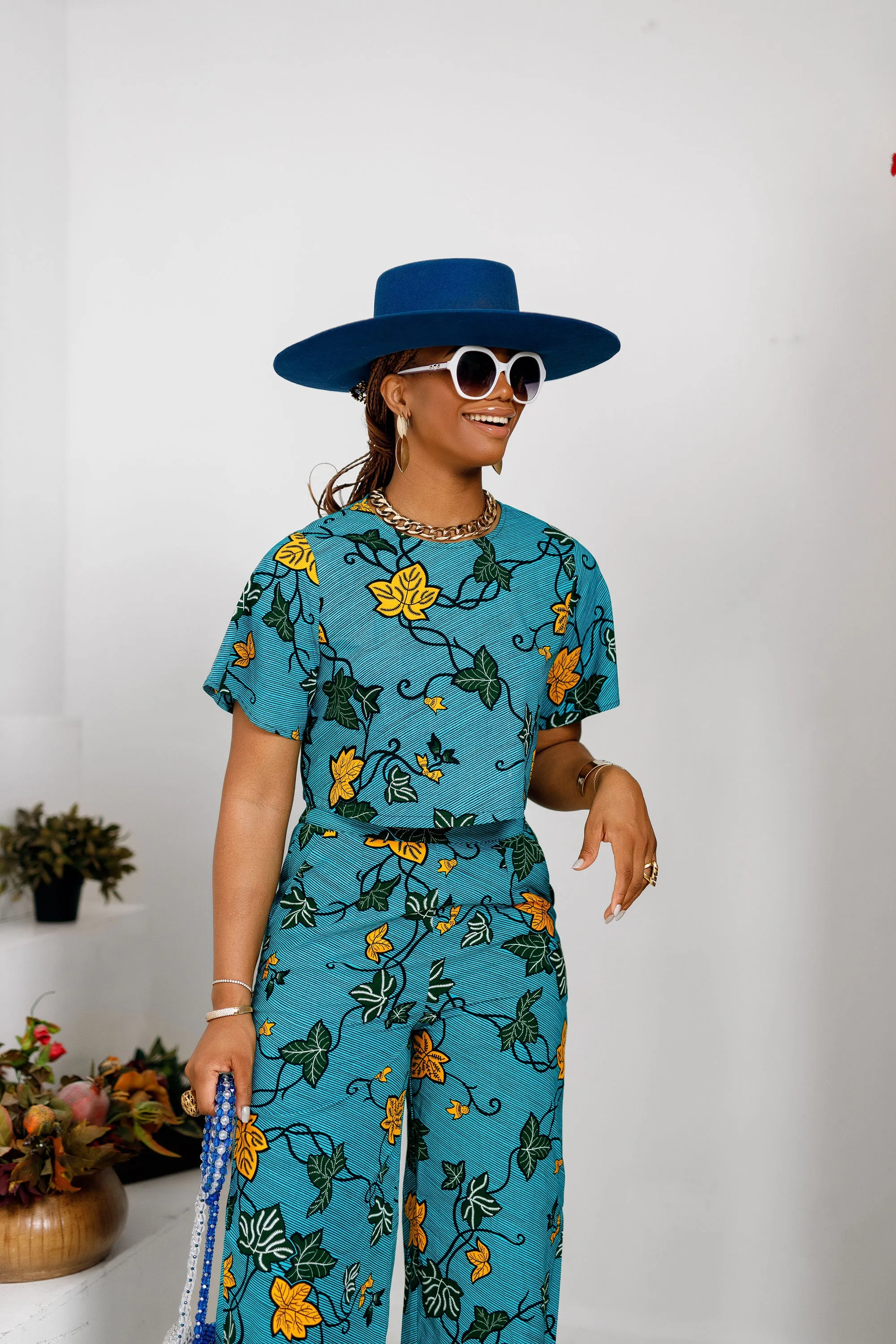 ADUN AFRICAN PRINT HIGH WAIST PANT