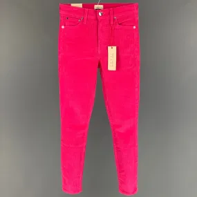 ALICE   OLIVIA Size 24 Pink Cotton Corduroy Jean Cut Pants