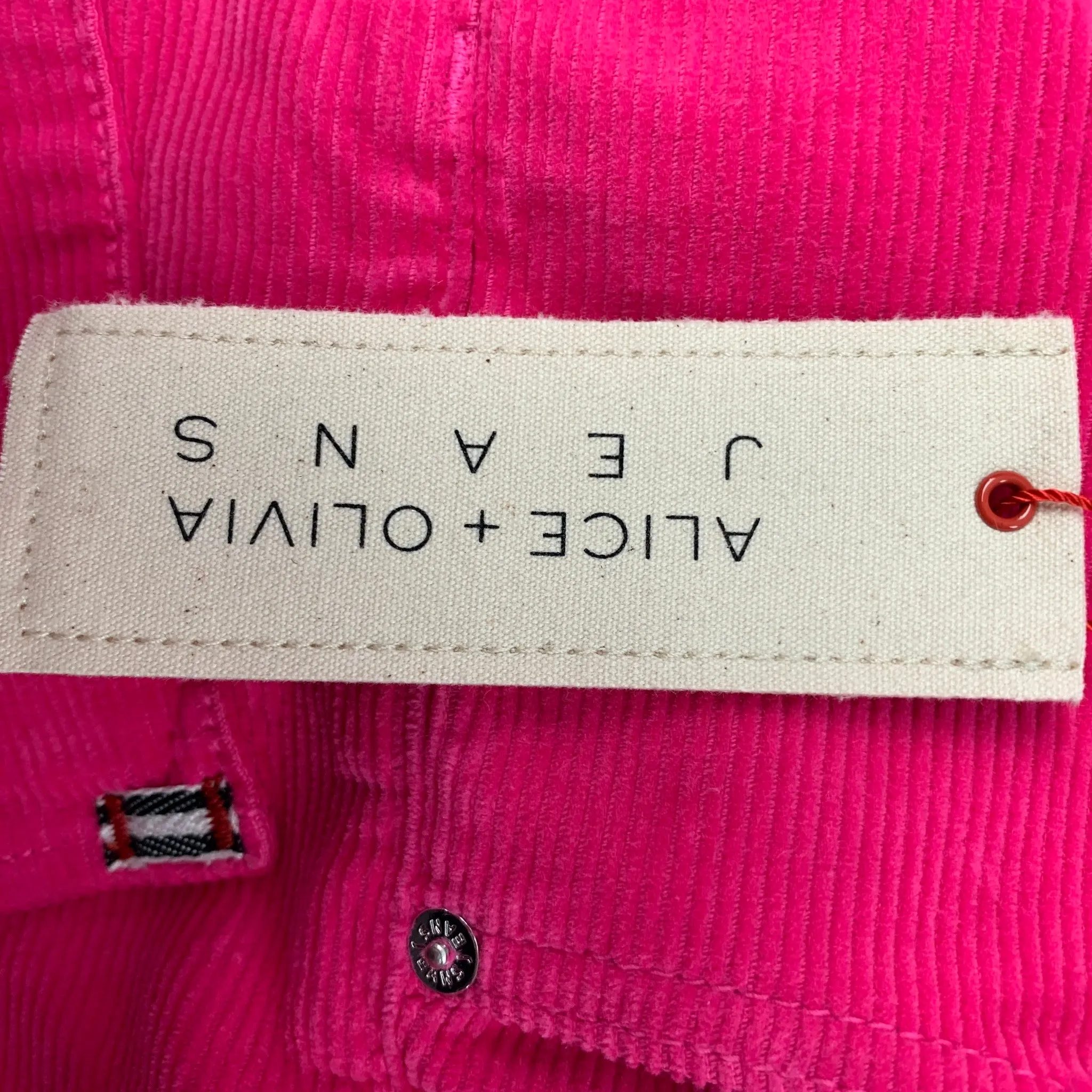 ALICE   OLIVIA Size 24 Pink Cotton Corduroy Jean Cut Pants
