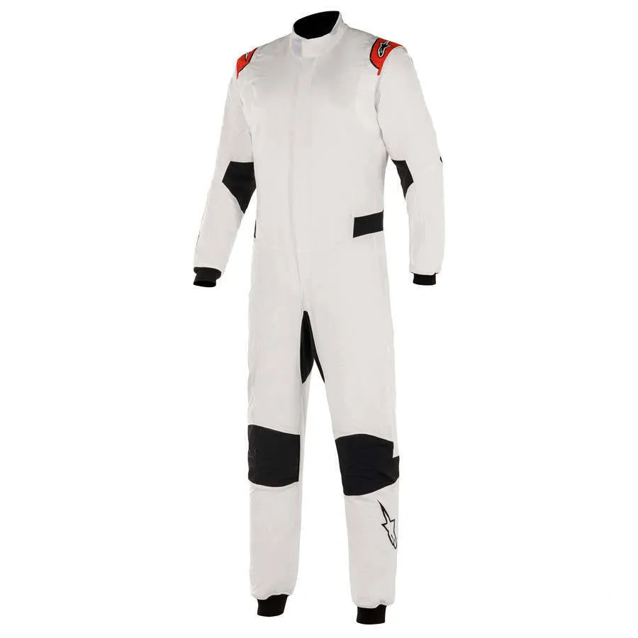 ALPINESTARS 3350220_23_62 Auto racing suit Hypertech V2 White / Red, Size 62