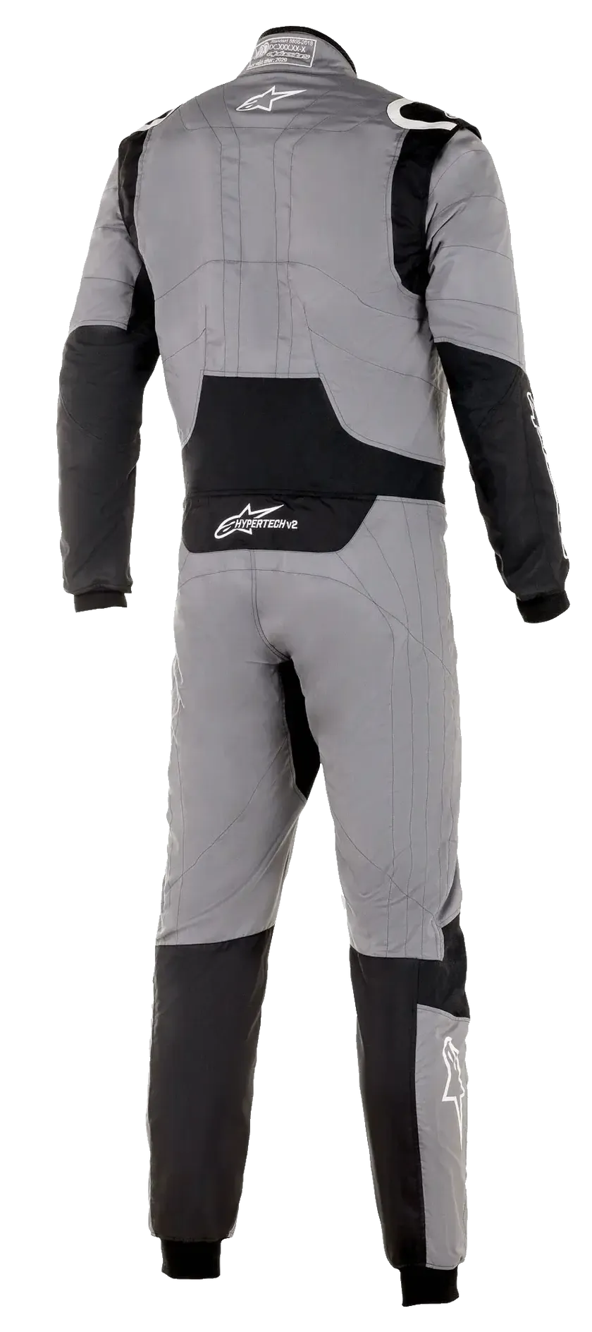 ALPINESTARS 3350220_971_64 Auto racing suit Hypertech V2 Mid gray / Black, Size 64