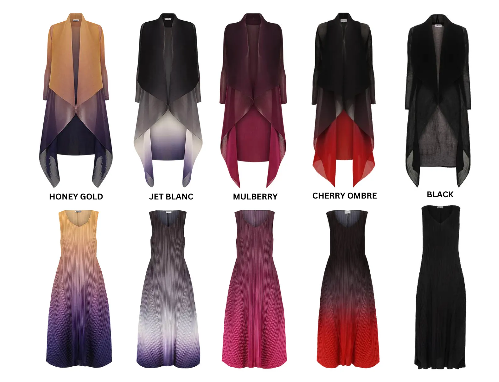 Alquema Long Collare Coat - MARSHMELLO TO INDIGO
