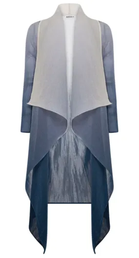 Alquema Long Collare Coat - MARSHMELLO TO INDIGO