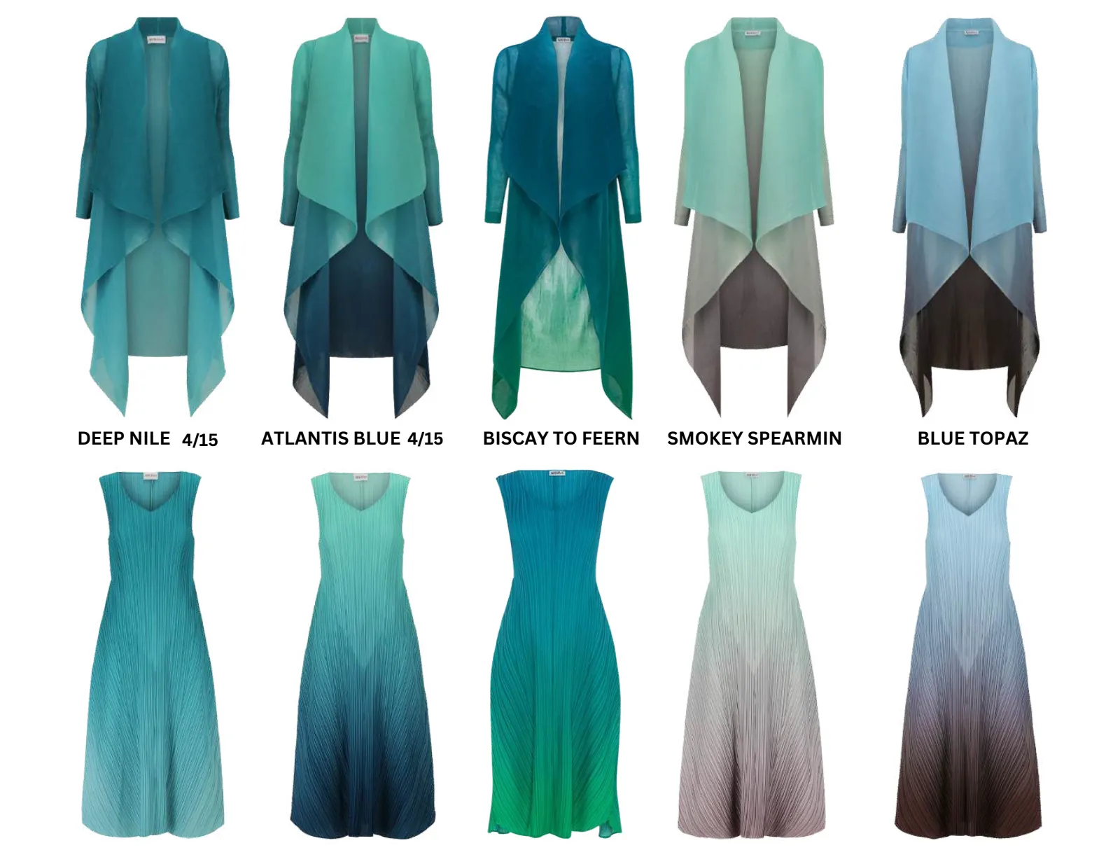 Alquema Long Collare Coat - MARSHMELLO TO INDIGO