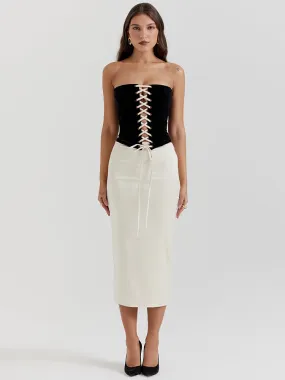 Andrea Two Piece Set Sexy Midi Skirt
