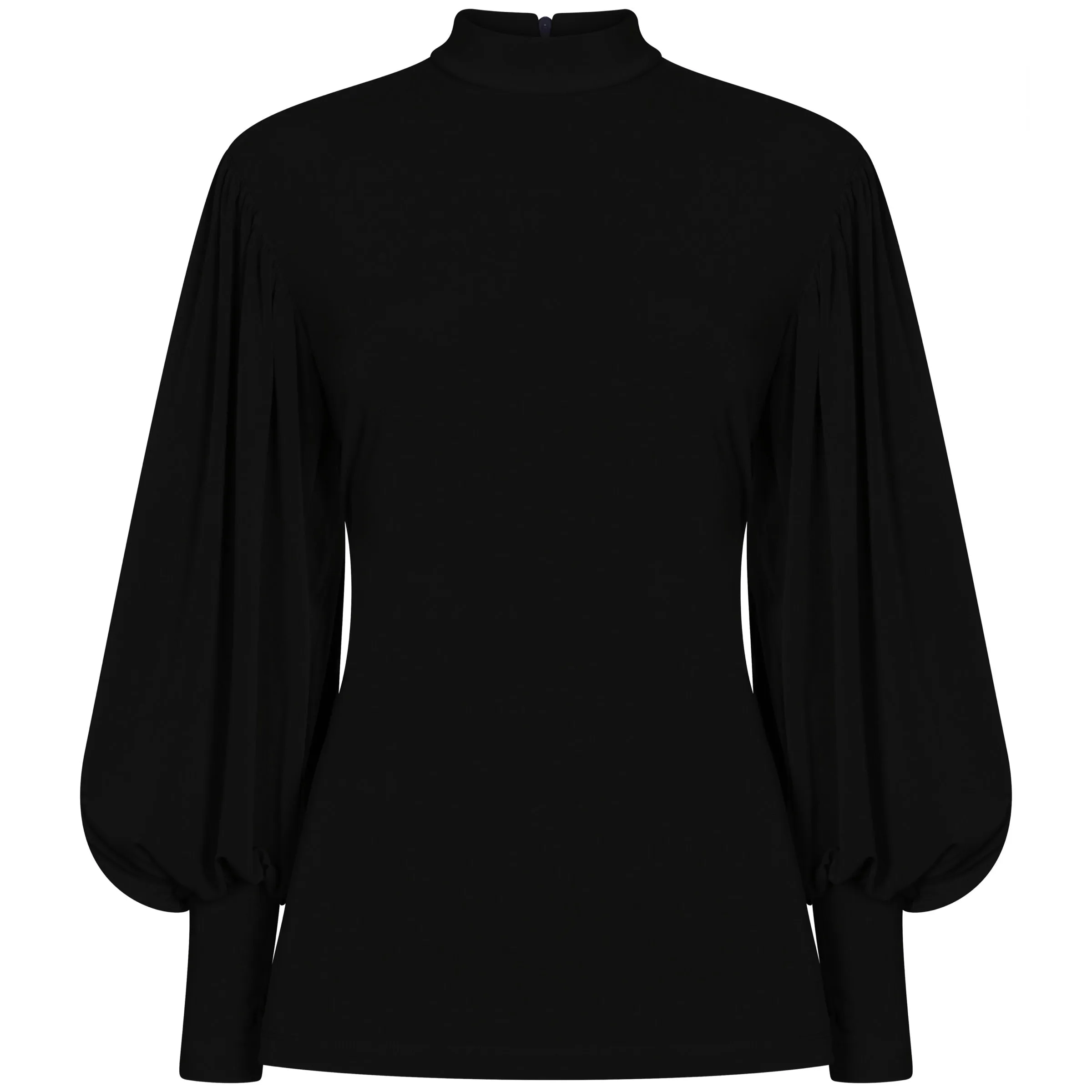 Balloon Sleeve Top Black