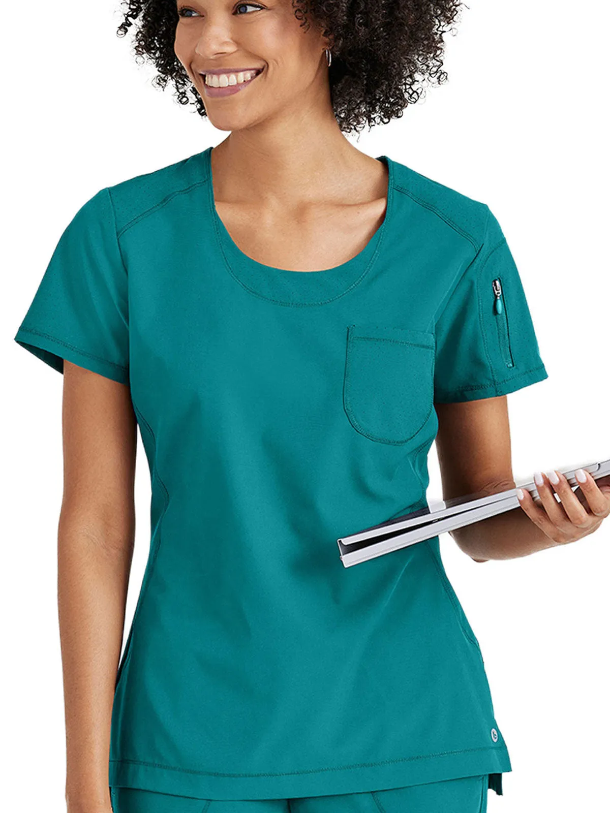 Barco One - Women's Scoop Neck Tuck-In Uplift Top