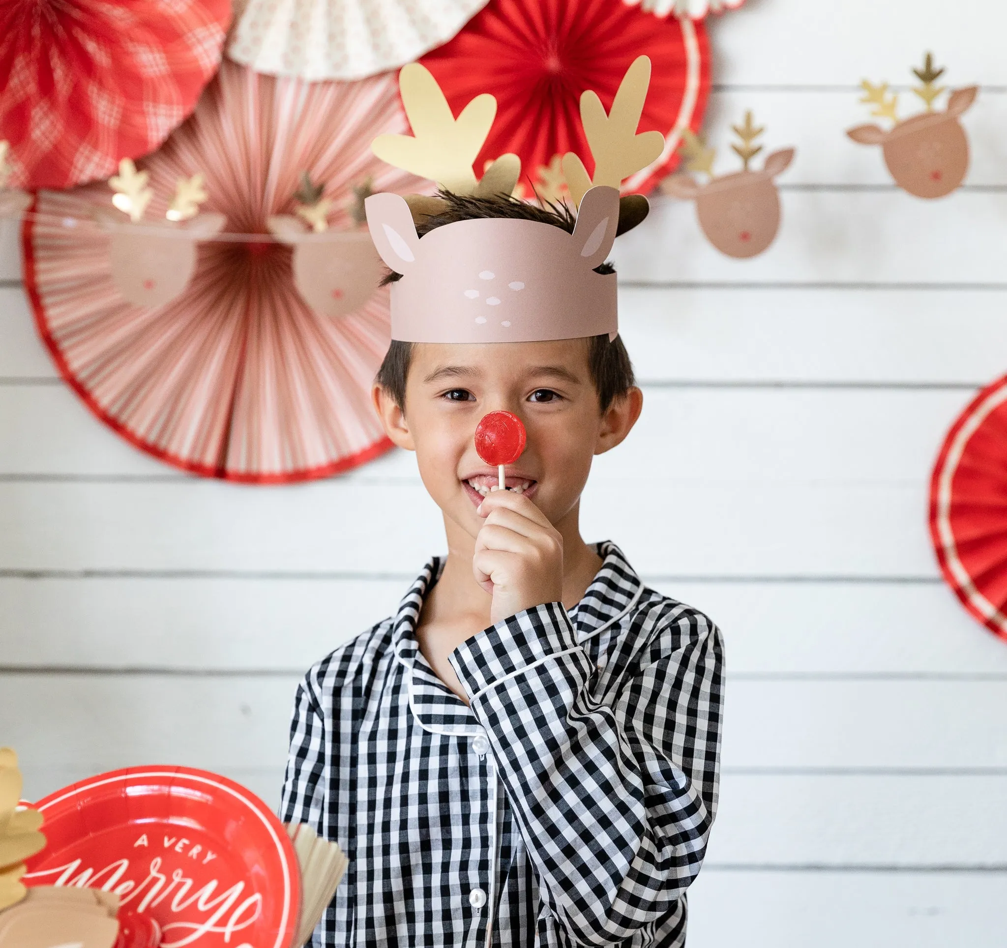 BEC908 - Dear Rudolph Reindeer Hat