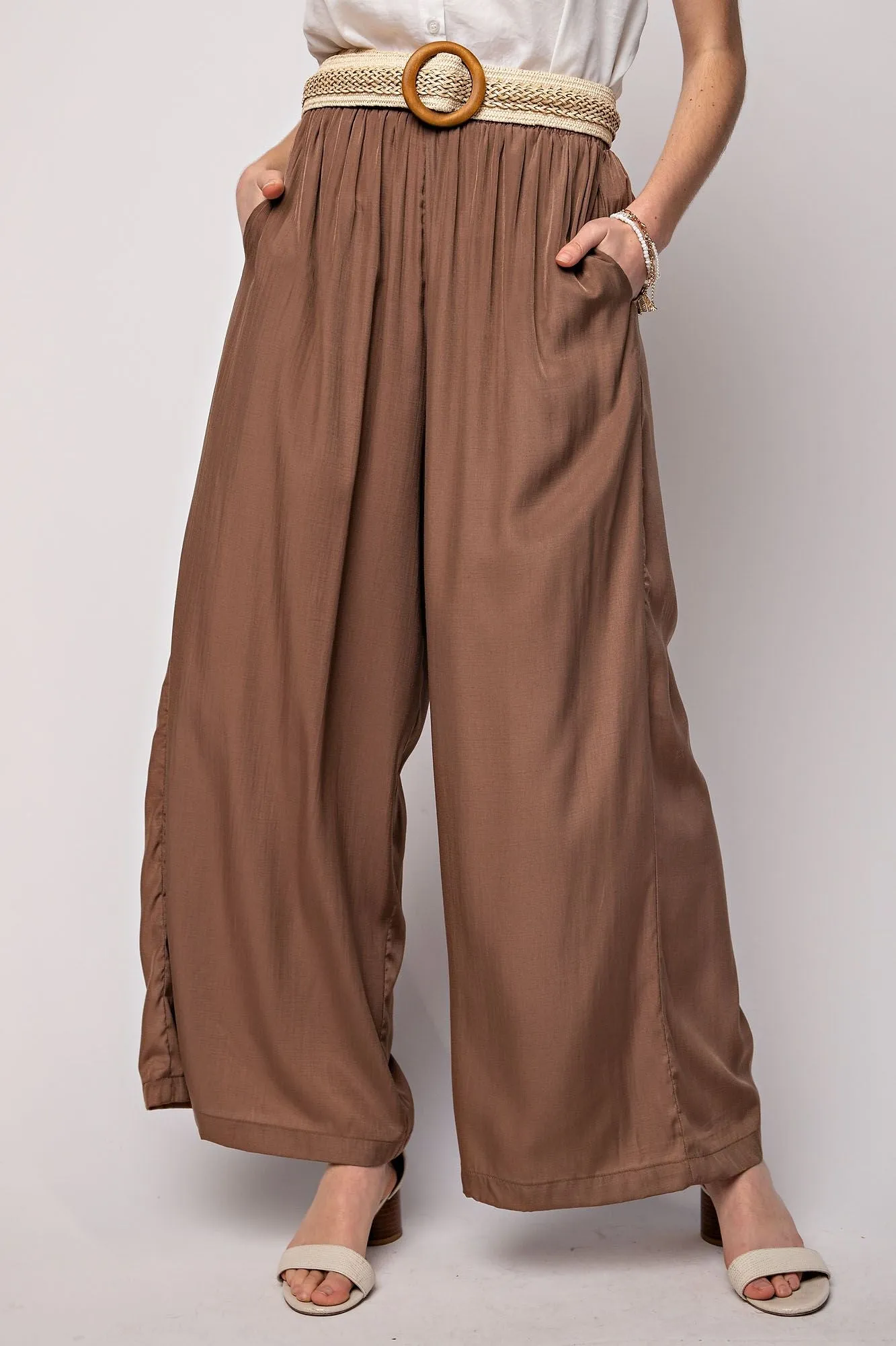 Becca High Waist Satin Pants