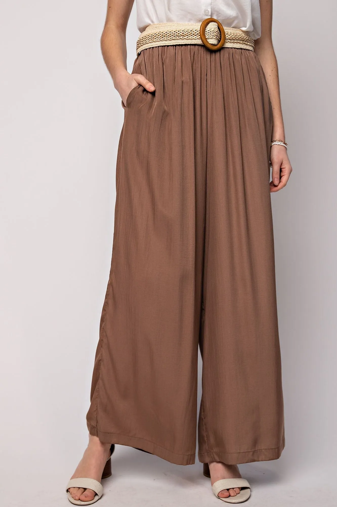 Becca High Waist Satin Pants