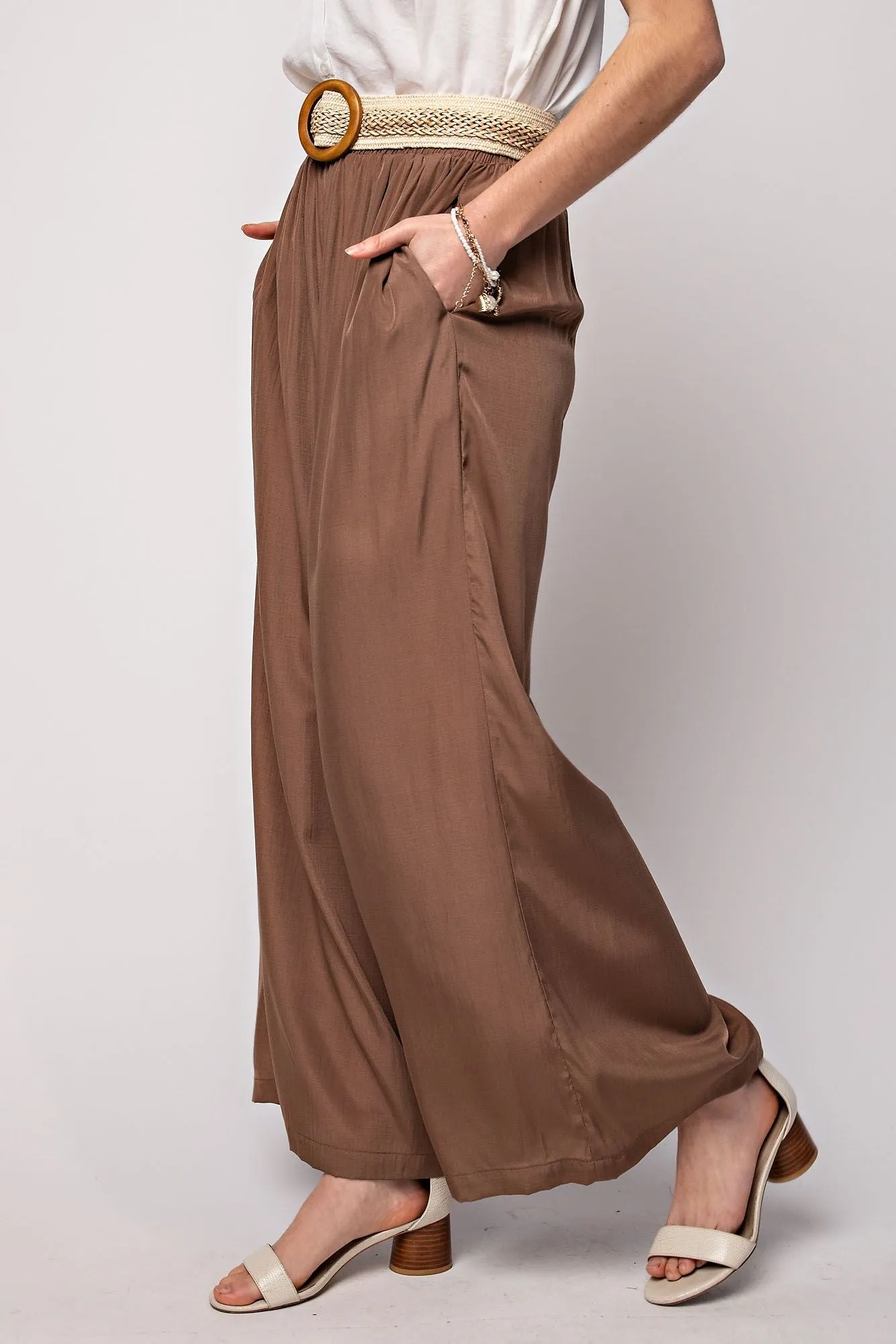 Becca High Waist Satin Pants