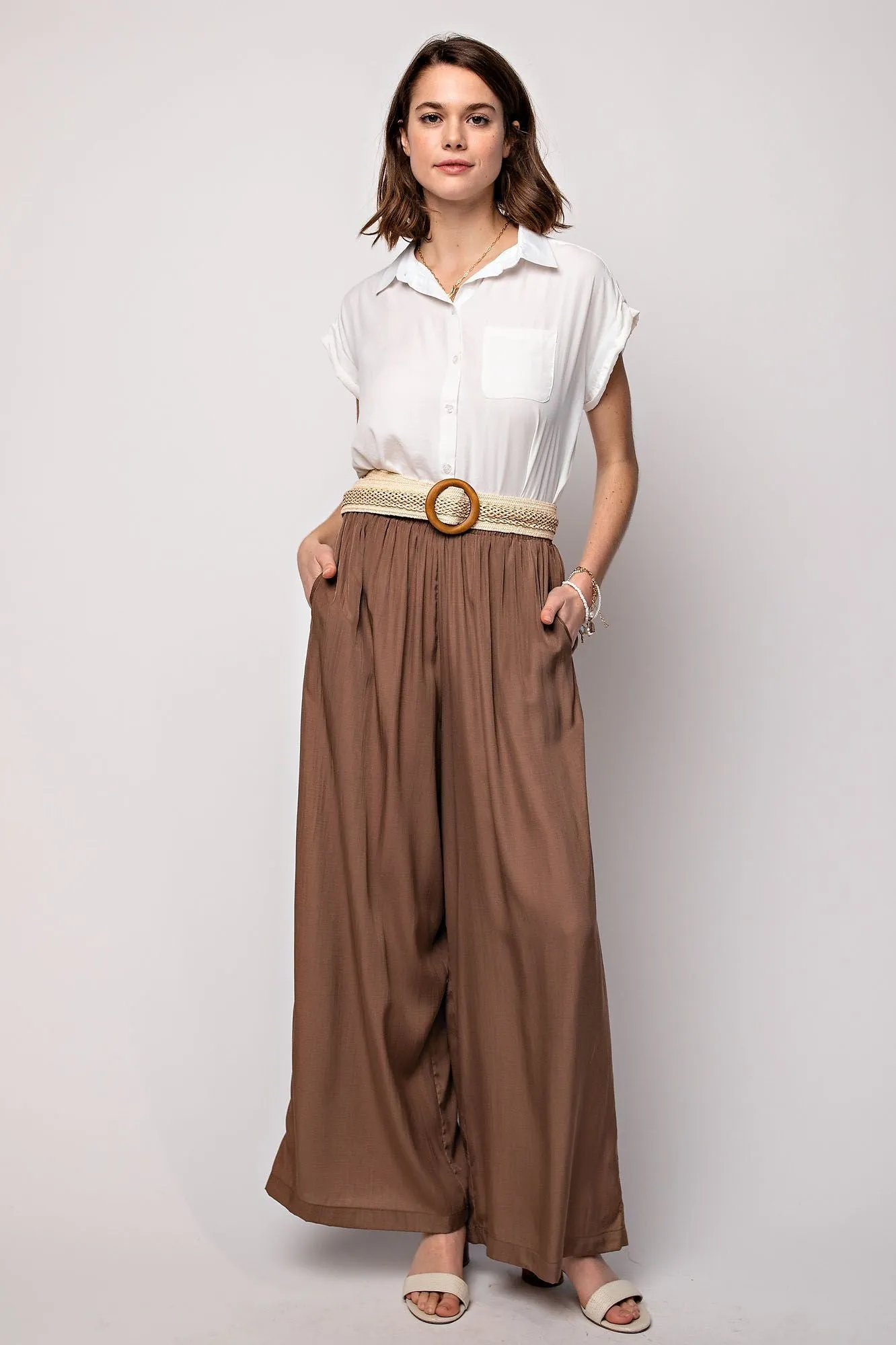 Becca High Waist Satin Pants