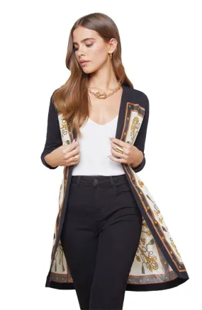Beverly Silk Panel Cardi