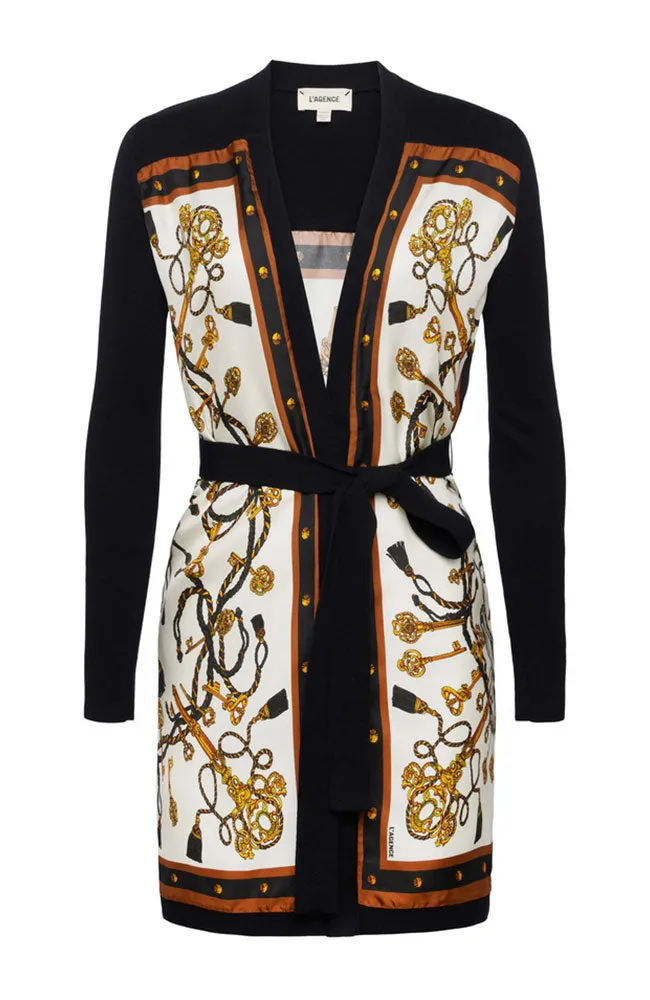Beverly Silk Panel Cardi