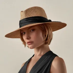 Bilbao Straw Hat - Natural with Black Silk Band