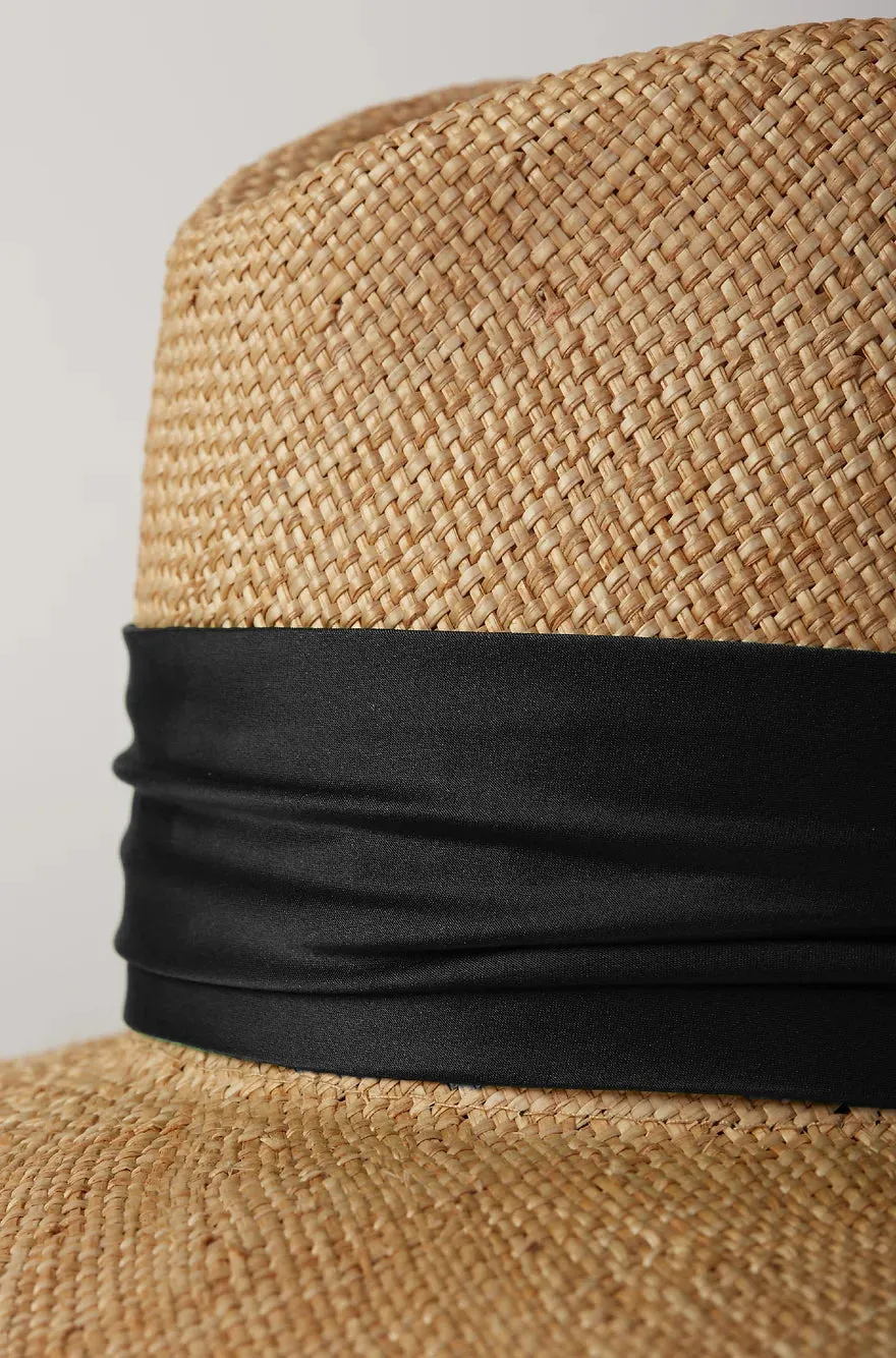 Bilbao Straw Hat - Natural with Black Silk Band