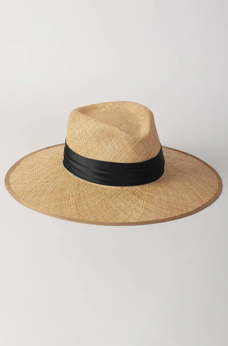 Bilbao Straw Hat - Natural with Black Silk Band