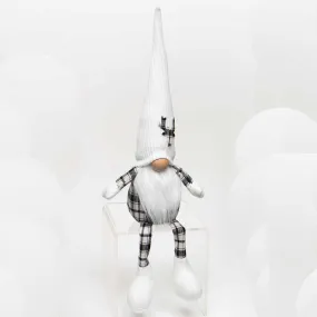 Black & White Gnome w/Deer Hat, 18"