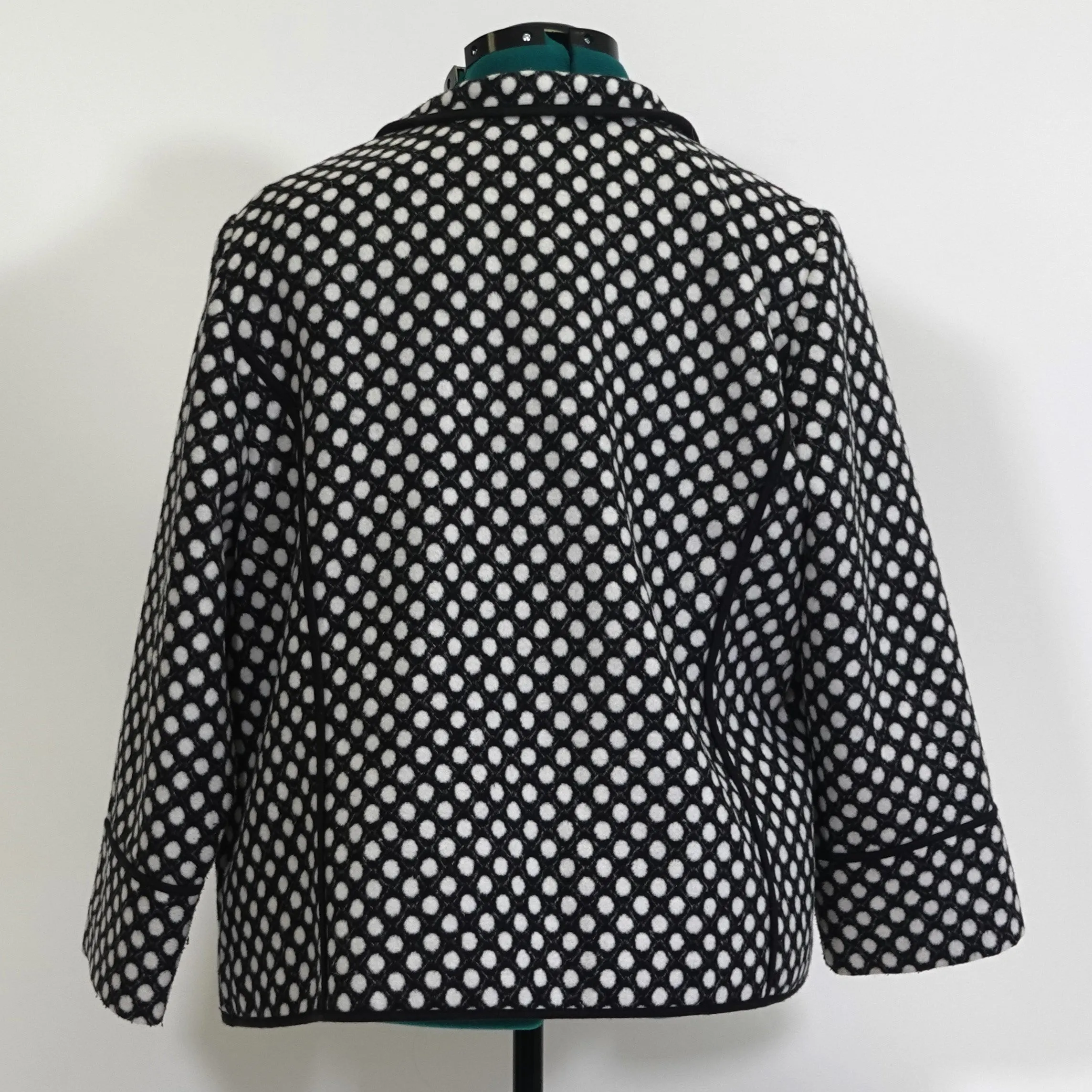 Black and White Fleece Blazer