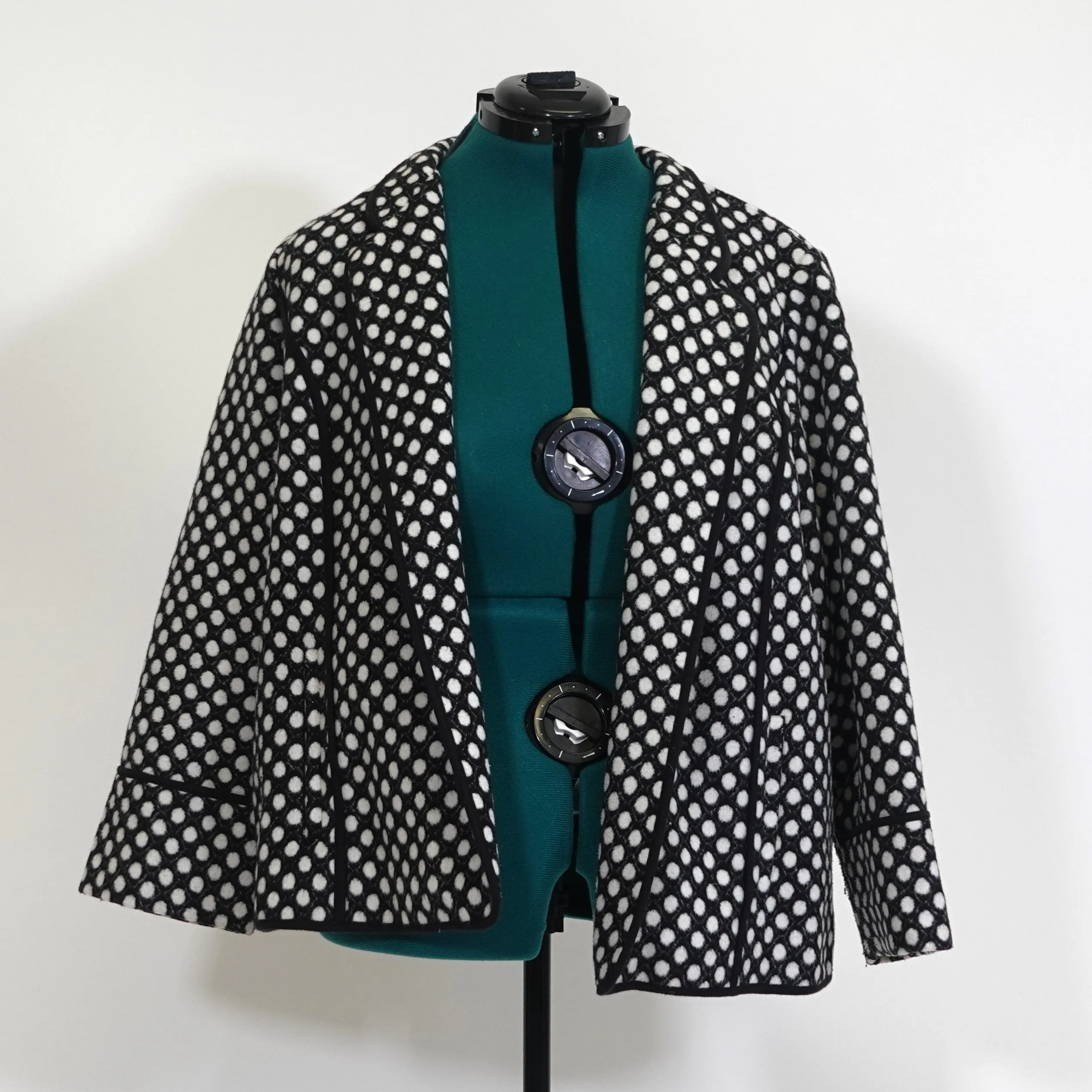 Black and White Fleece Blazer