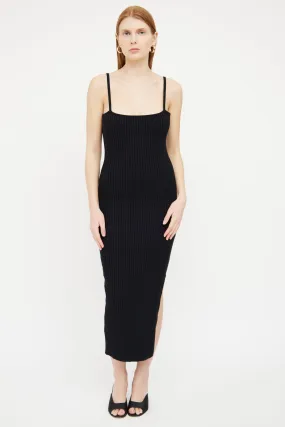 Black Rib Knit Dress