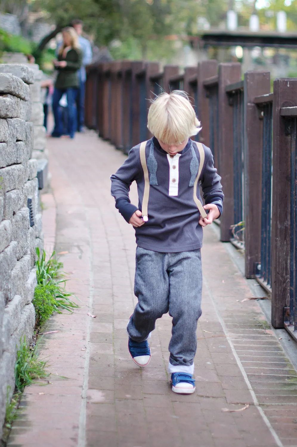 Bow Tie Suspenders Long Sleeve Baby Henley Shirt by: Mini Shatsu