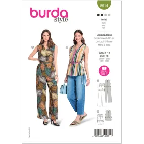 Burda Style Pattern 5914 Misses' Jumpsuit and Top B5914