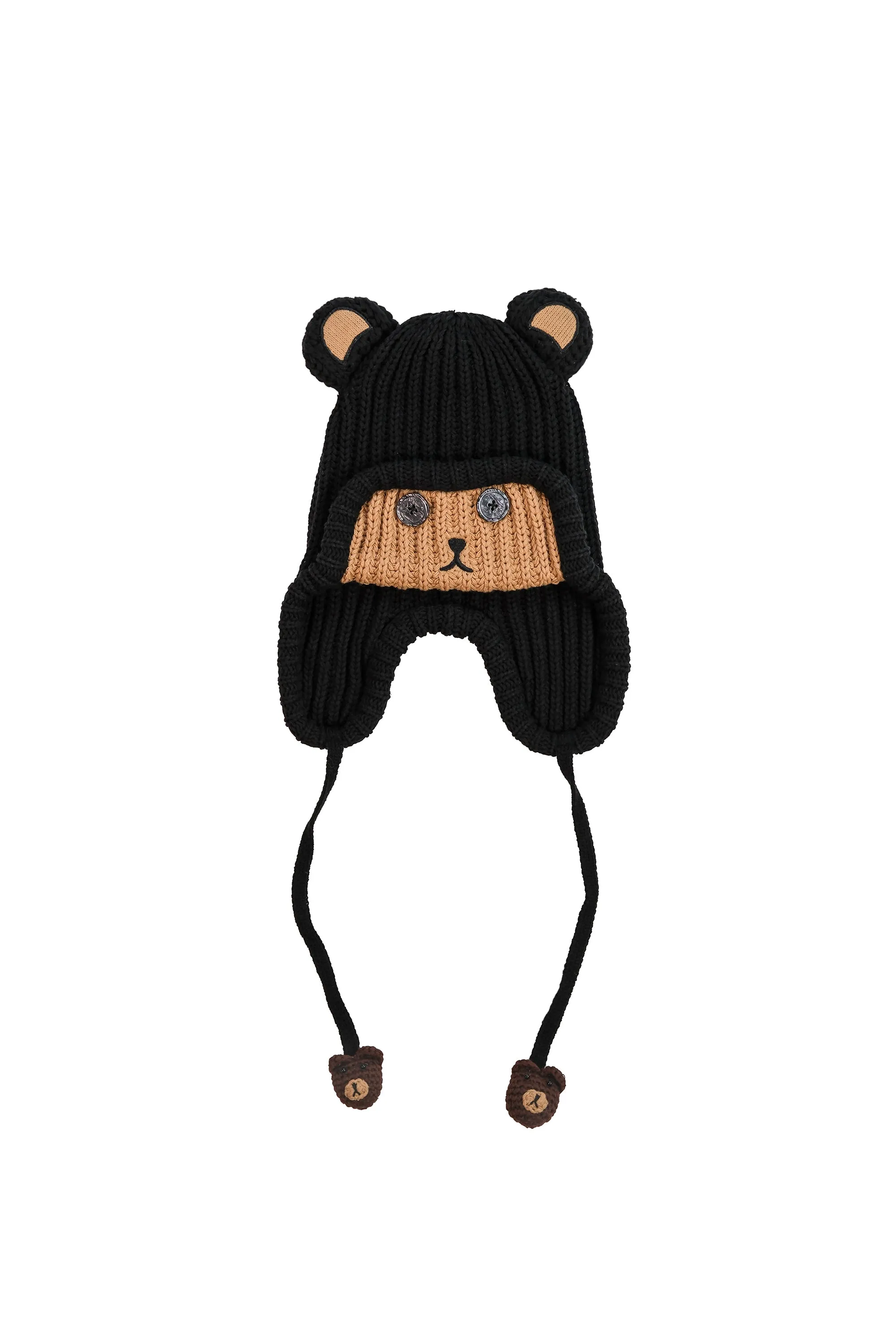 Button Eye Bear Hat