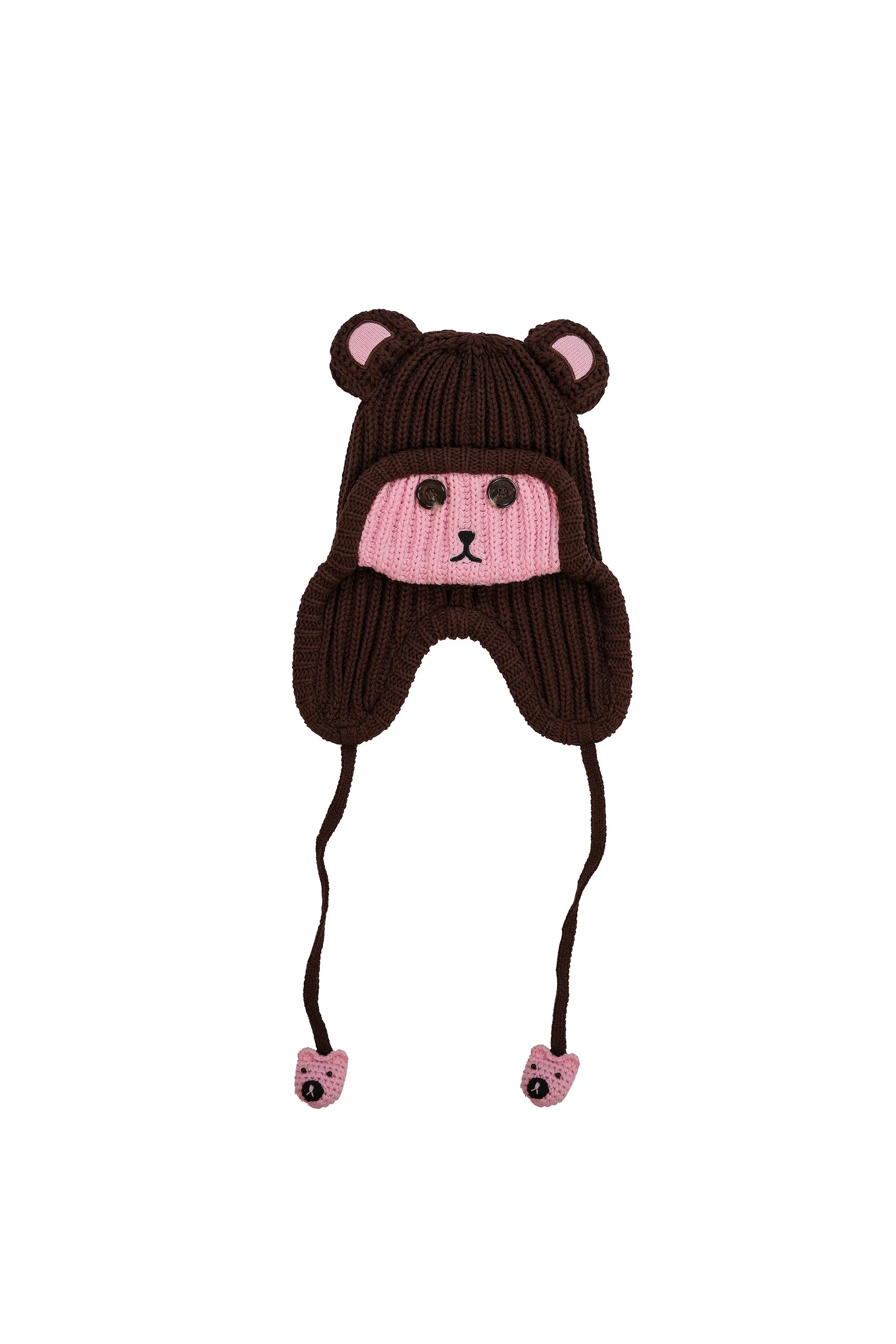 Button Eye Bear Hat