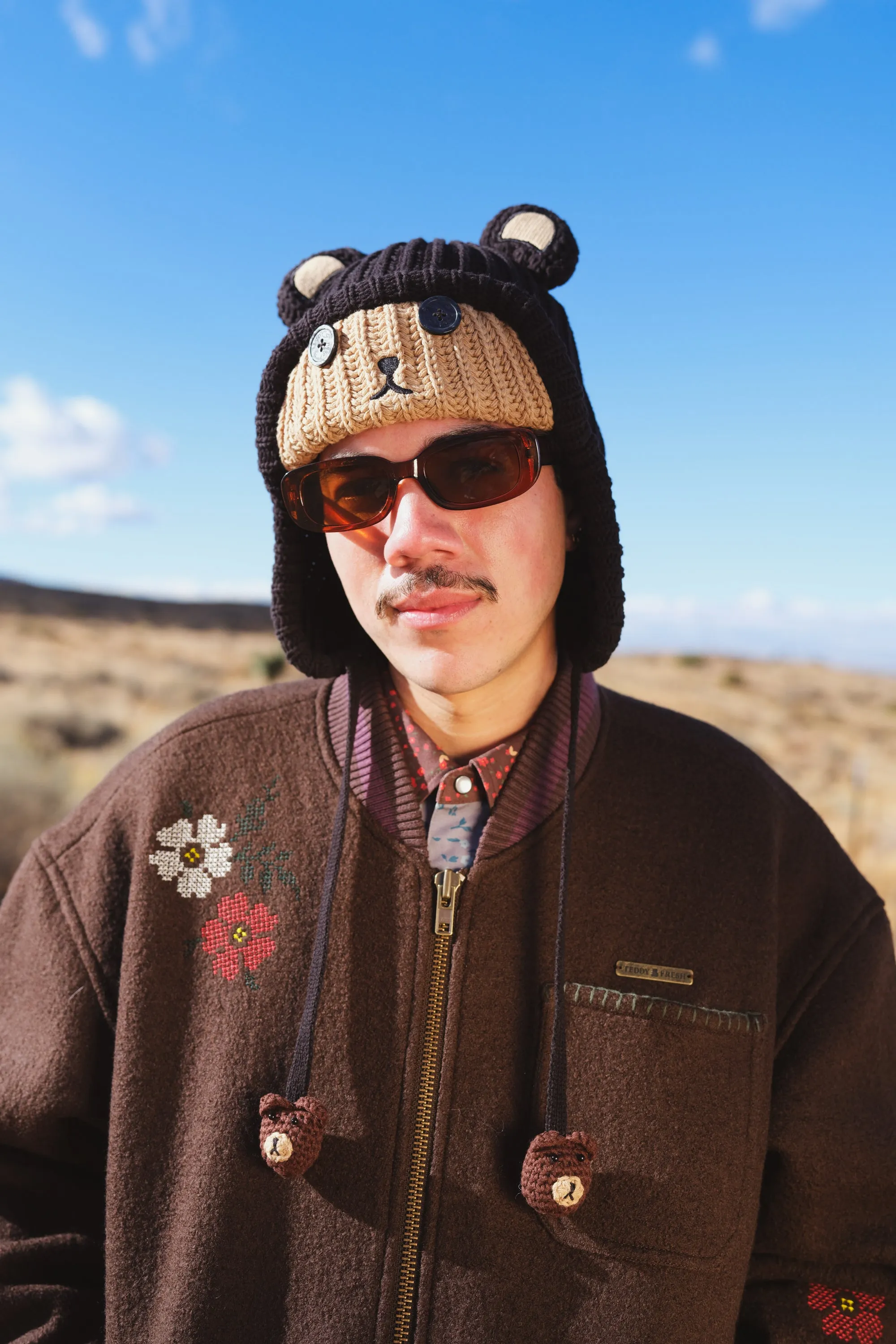 Button Eye Bear Hat