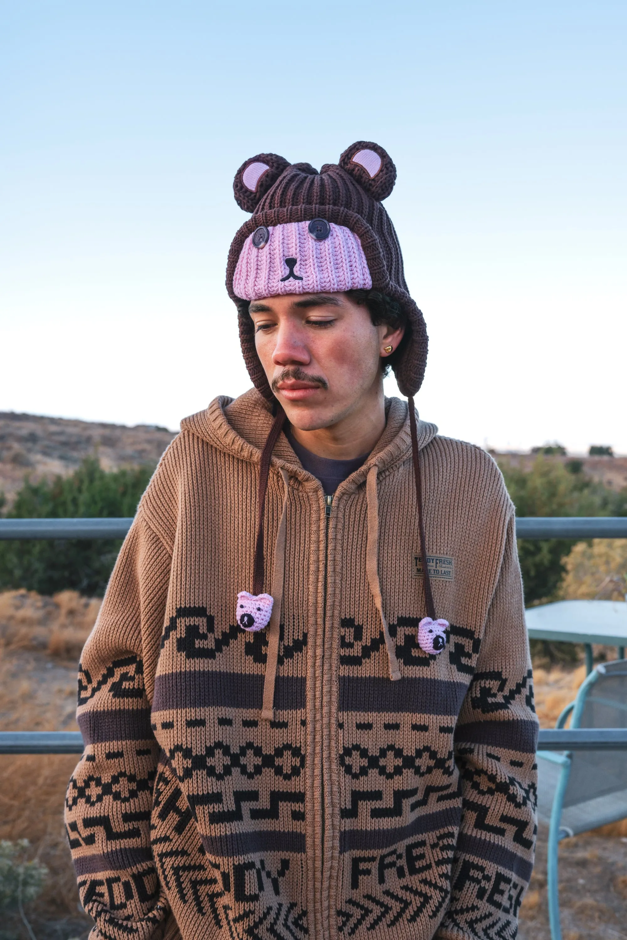 Button Eye Bear Hat