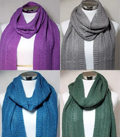 Cable & Lace Scarf [DYED]
