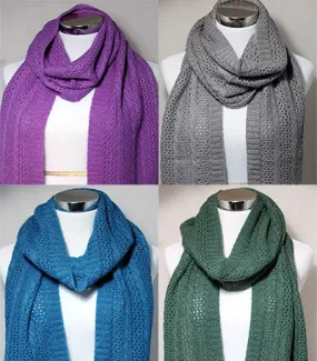 Cable & Lace Scarf [DYED]