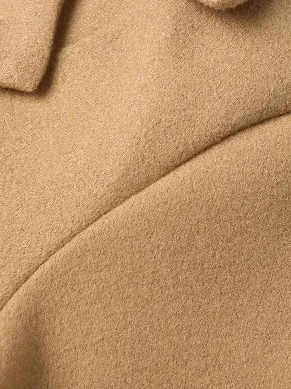 Casual Belted Women Wrap Coat