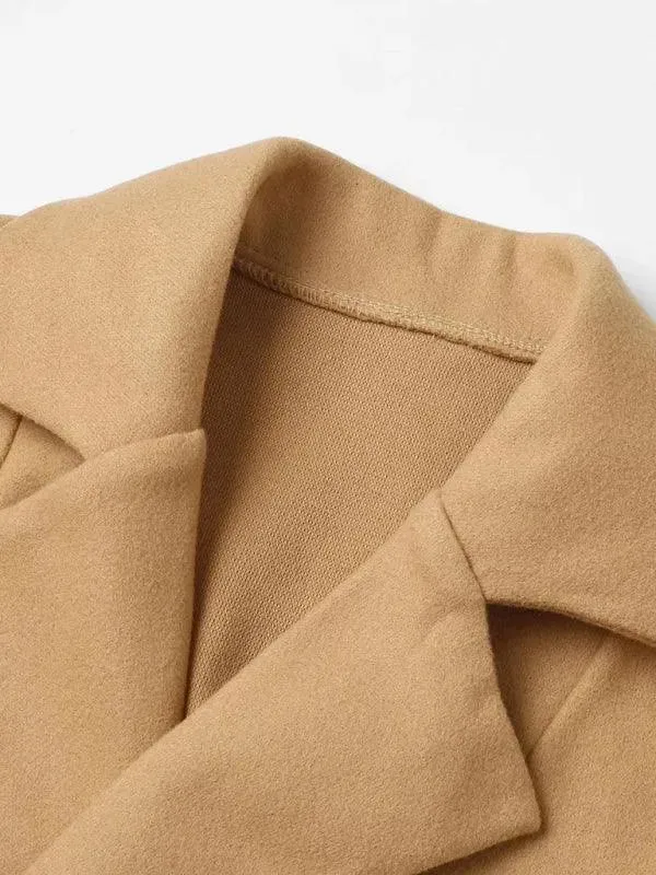 Casual Belted Women Wrap Coat